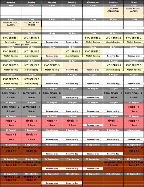 louis vuitton cup schedule